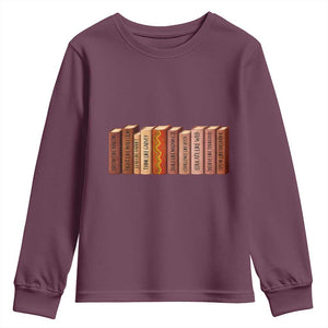 African American Teachers Gift Youth Sweatshirt Black History Leaders Book TS12 Maroon Print Your Wear