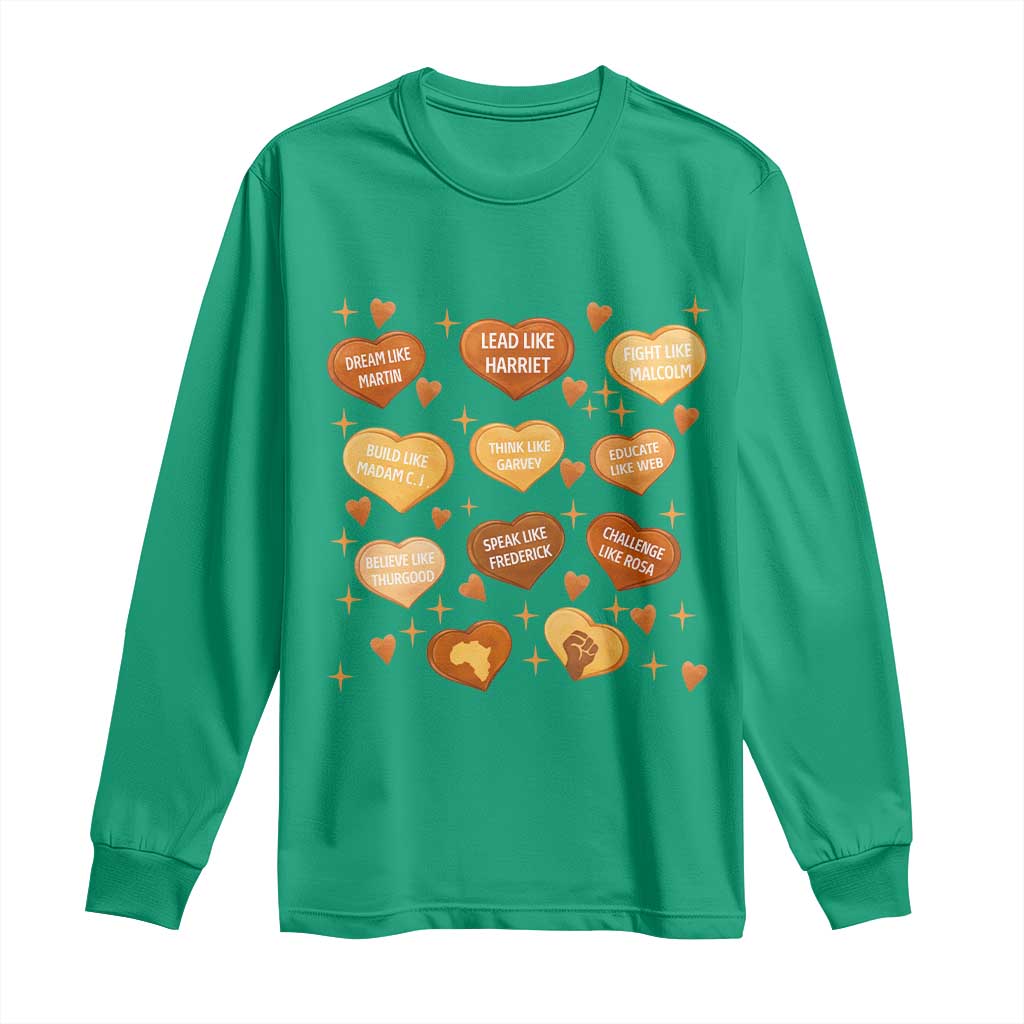 Black History Leaders Long Sleeve Shirt African American Teachers Pride TS12 Irish Green Print Your Wear