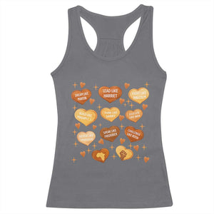 Black History Leaders Racerback Tank Top African American Teachers Pride TS12 Charcoal Print Your Wear