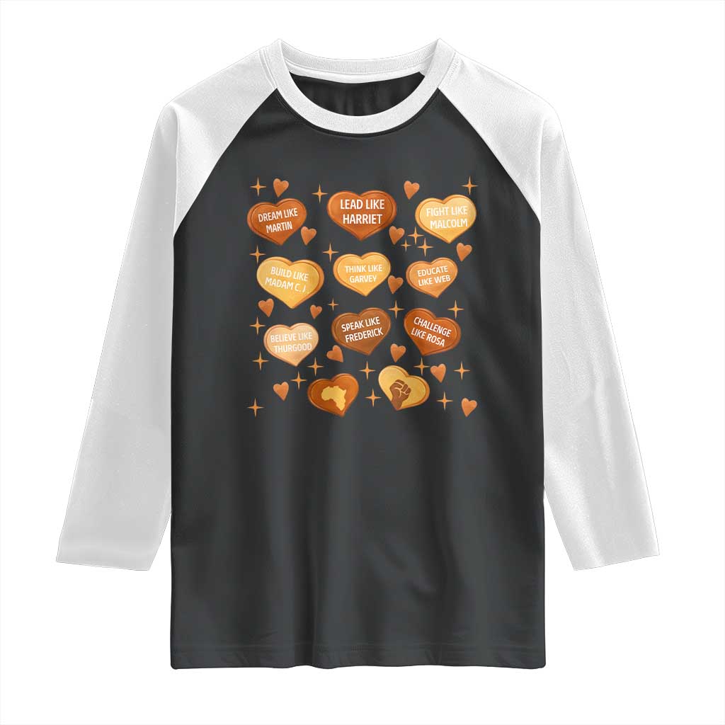 Black History Leaders Raglan Shirt African American Teachers Pride TS12 Black White Print Your Wear