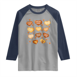 Black History Leaders Raglan Shirt African American Teachers Pride TS12 Sport Gray Navy Print Your Wear