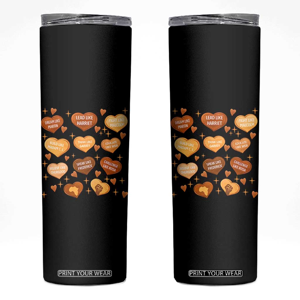 Black History Leaders Skinny Tumbler African American Teachers Pride TS12 Black Print Your Wear