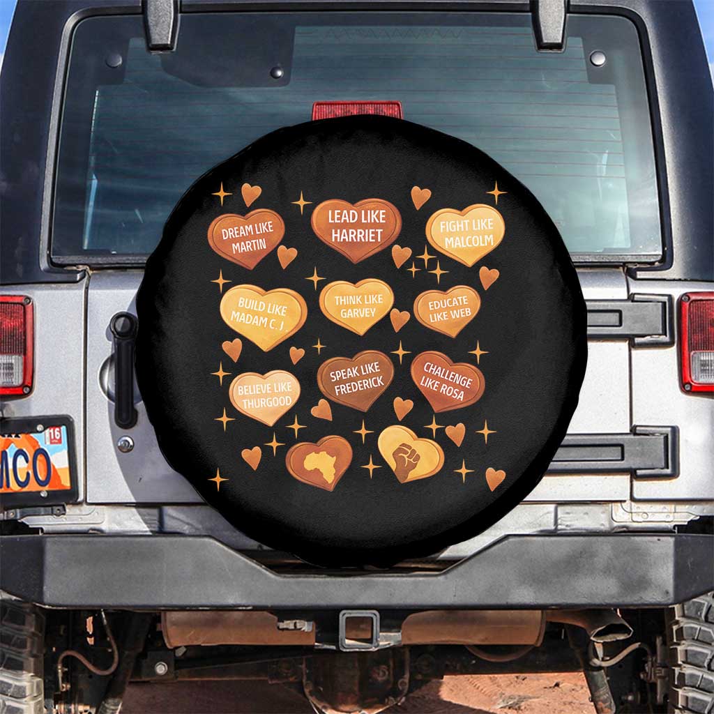 Black History Leaders Spare Tire Cover African American Teachers Pride TS12 No hole Black Print Your Wear