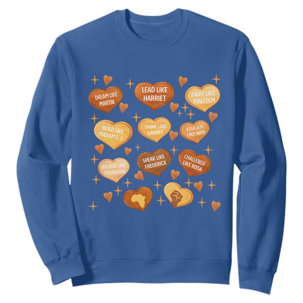 Black History Leaders Sweatshirt African American Teachers Pride TS12 Royal Blue Print Your Wear