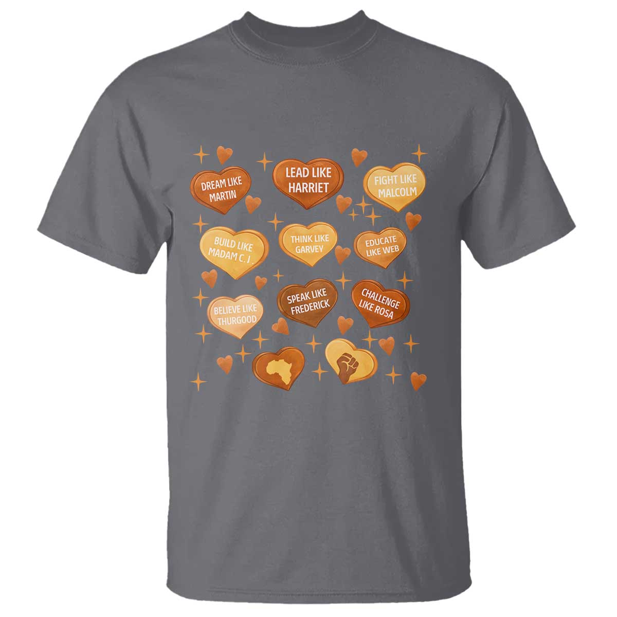 Black History Leaders T Shirt African American Teachers Pride TS12 Charcoal Print Your Wear