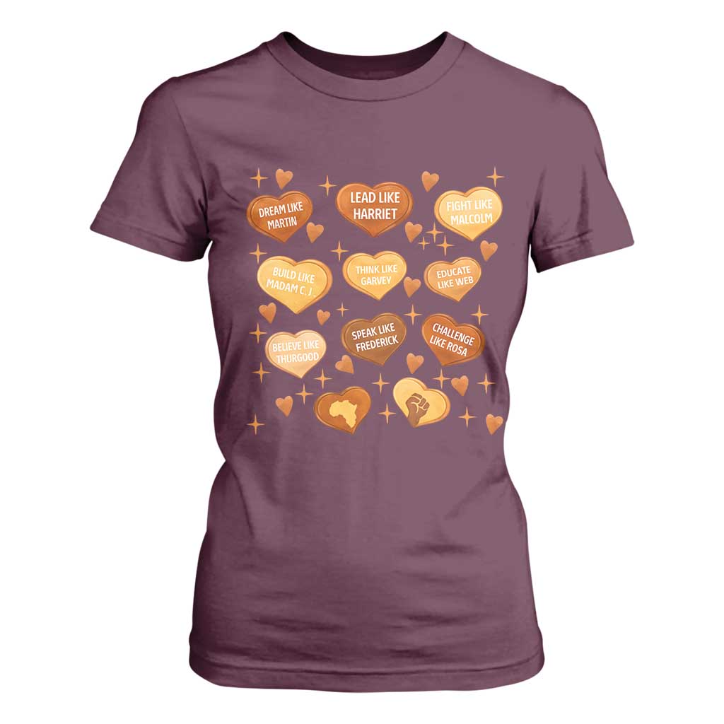 Black History Leaders T Shirt For Women African American Teachers Pride TS12 Maroon Print Your Wear