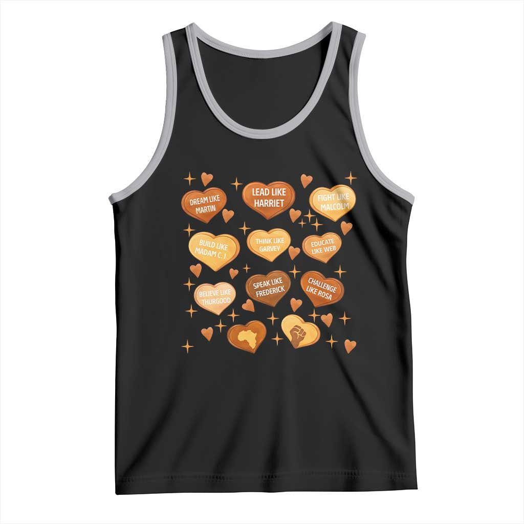 Black History Leaders Tank Top African American Teachers Pride TS12 Black Athletic Heather Print Your Wear