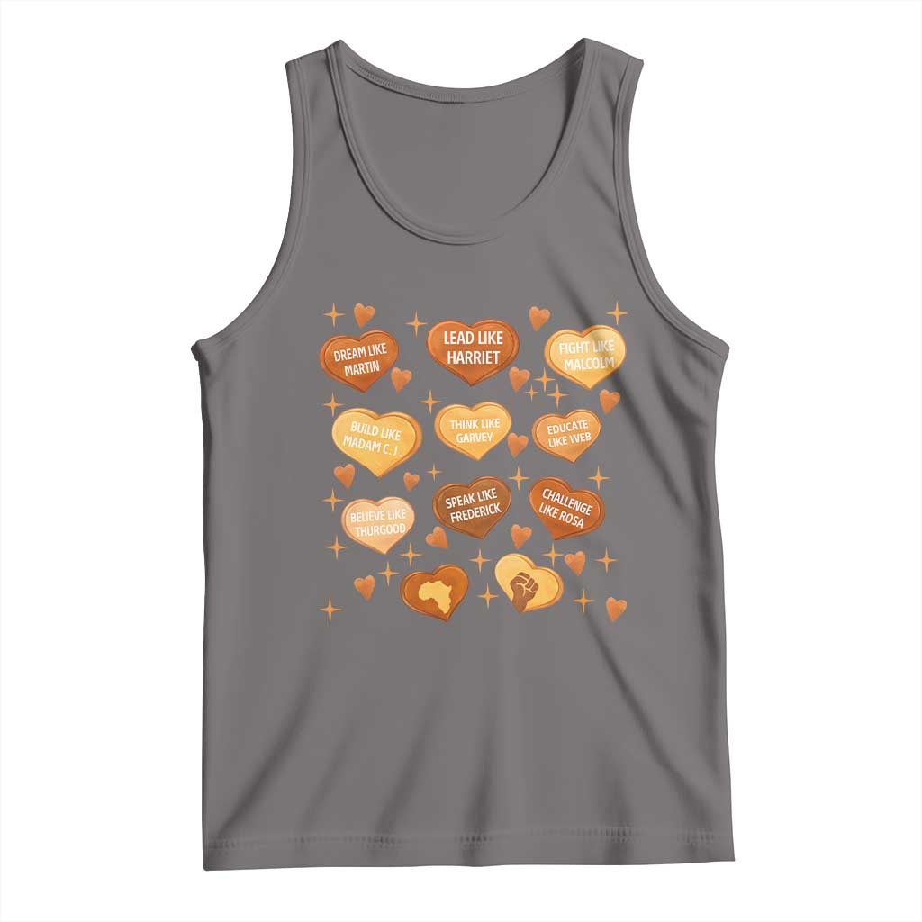 Black History Leaders Tank Top African American Teachers Pride TS12 Deep Heather Print Your Wear