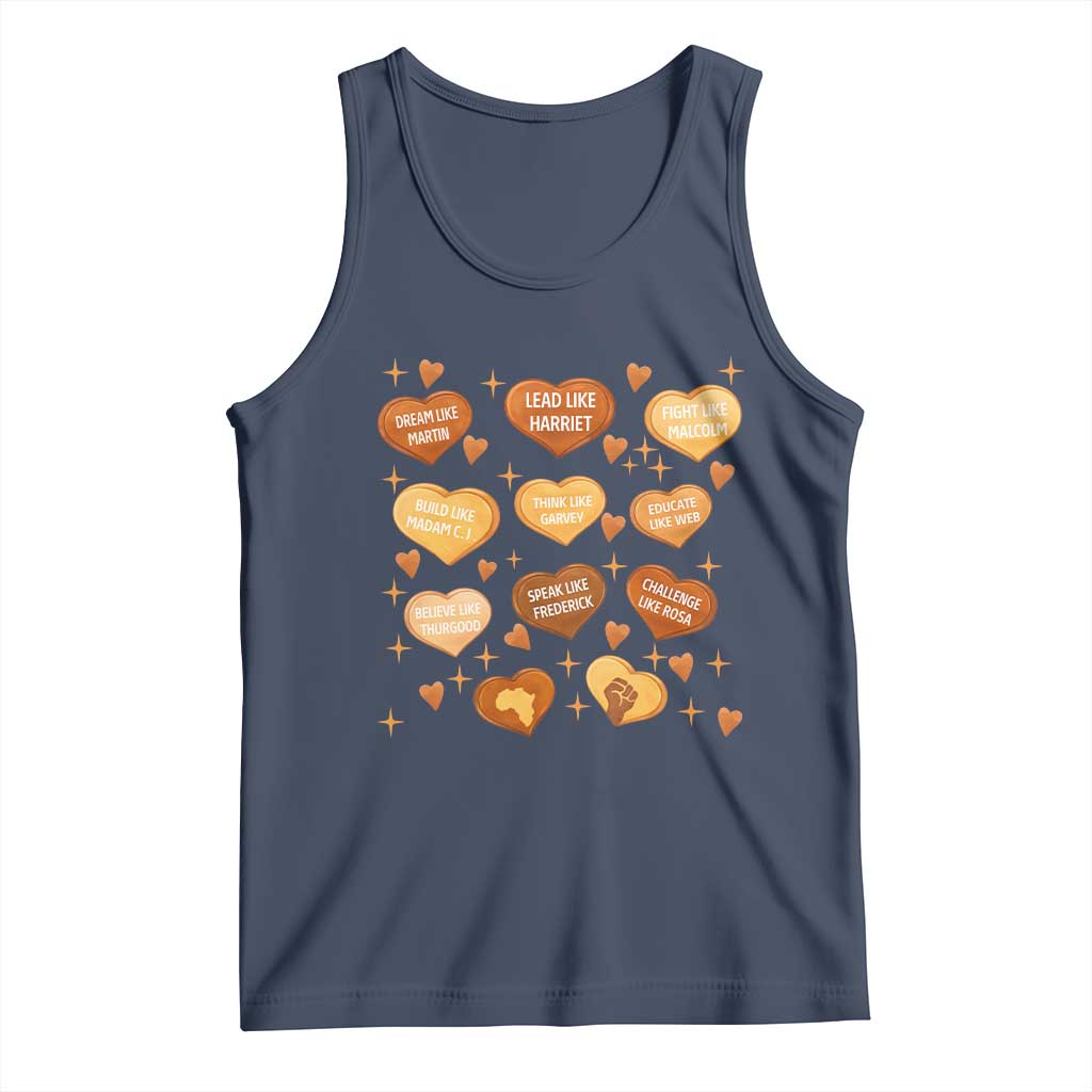 Black History Leaders Tank Top African American Teachers Pride TS12 Navy Print Your Wear