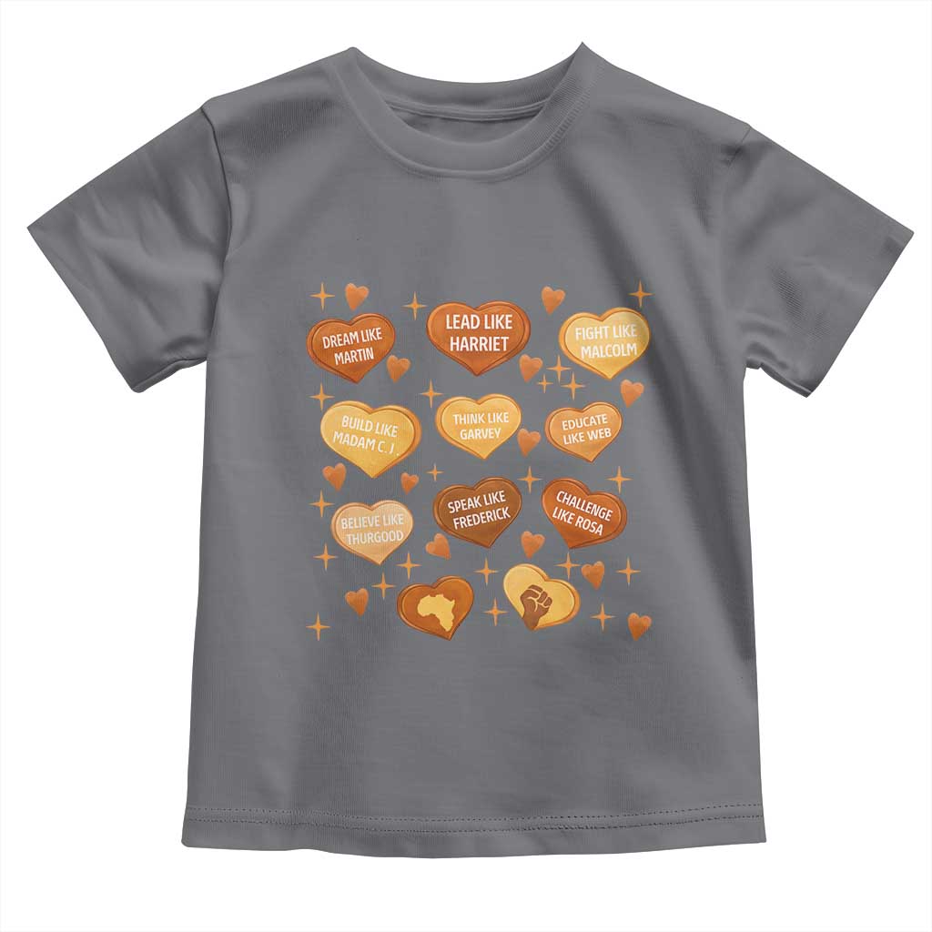 Black History Leaders Toddler T Shirt African American Teachers Pride TS12 Charcoal Print Your Wear