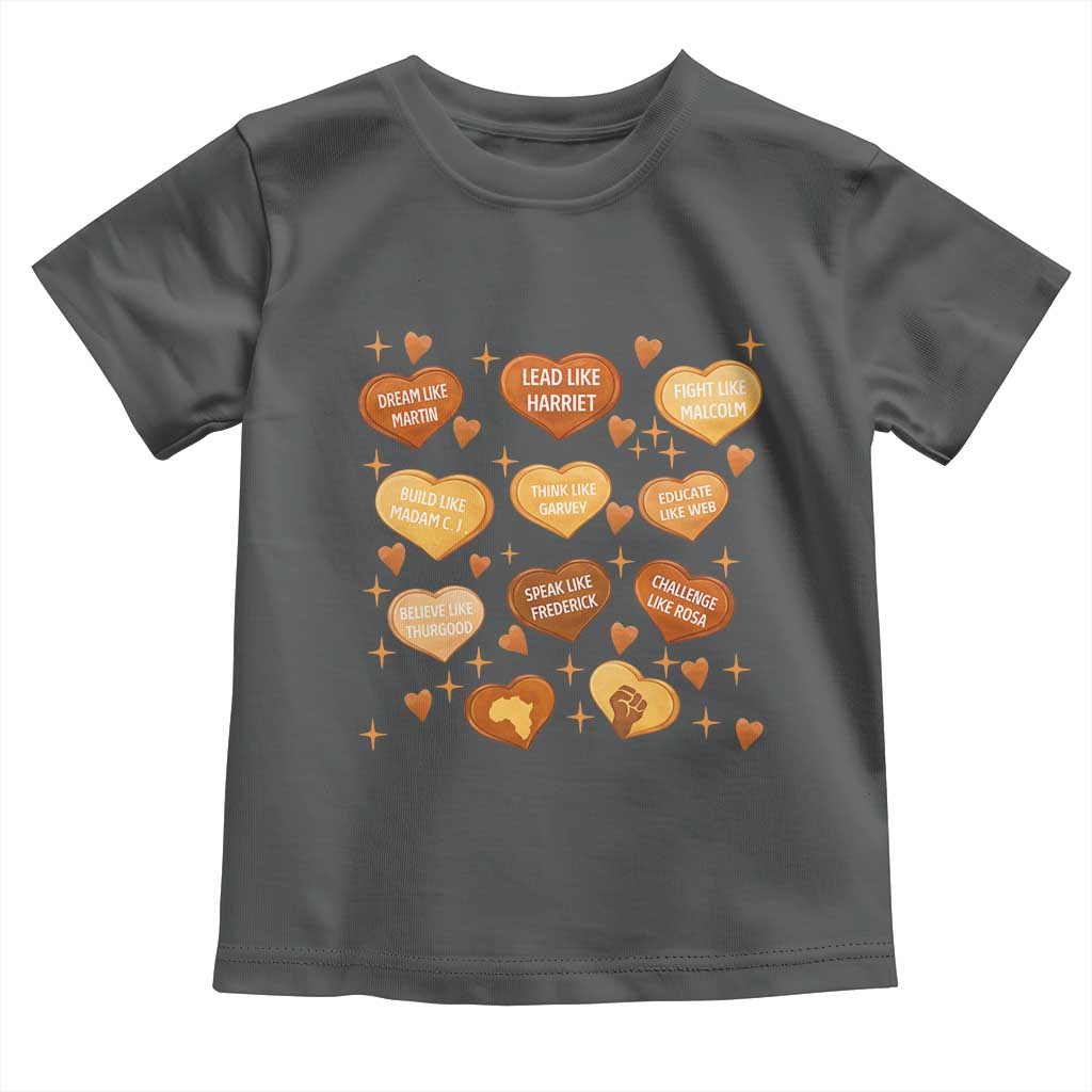 Black History Leaders Toddler T Shirt African American Teachers Pride TS12 Dark Heather Print Your Wear