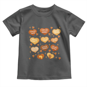 Black History Leaders Toddler T Shirt African American Teachers Pride TS12 Dark Heather Print Your Wear