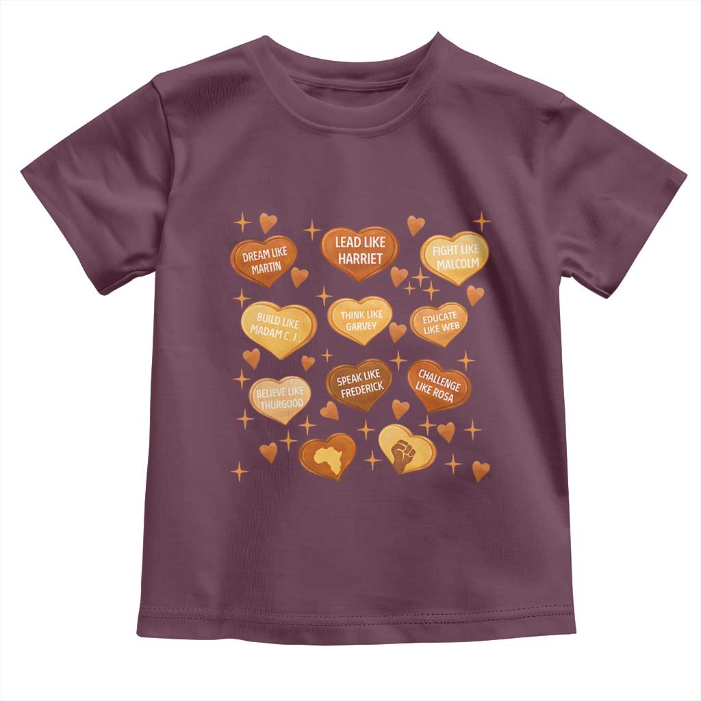 Black History Leaders Toddler T Shirt African American Teachers Pride TS12 Maroon Print Your Wear