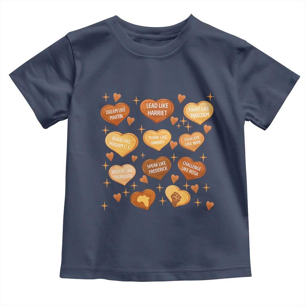 Black History Leaders Toddler T Shirt African American Teachers Pride TS12 Navy Print Your Wear