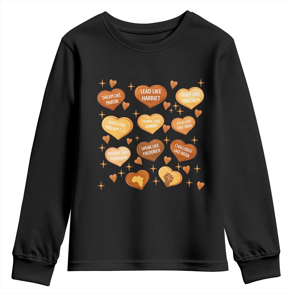 Black History Leaders Youth Sweatshirt African American Teachers Pride TS12 Black Print Your Wear