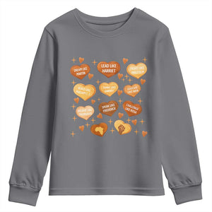 Black History Leaders Youth Sweatshirt African American Teachers Pride TS12 Charcoal Print Your Wear