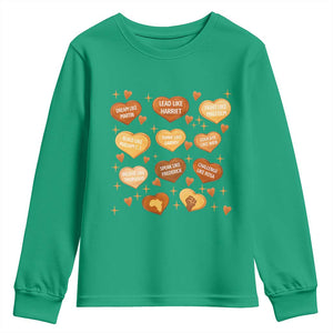 Black History Leaders Youth Sweatshirt African American Teachers Pride TS12 Irish Green Print Your Wear