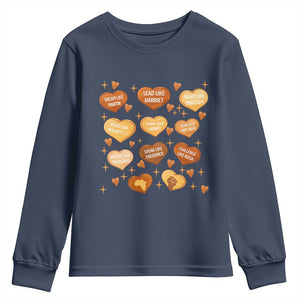 Black History Leaders Youth Sweatshirt African American Teachers Pride TS12 Navy Print Your Wear