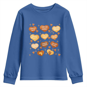 Black History Leaders Youth Sweatshirt African American Teachers Pride TS12 Royal Blue Print Your Wear