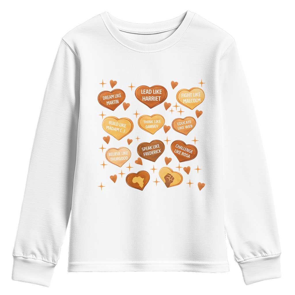 Black History Leaders Youth Sweatshirt African American Teachers Pride TS12 White Print Your Wear