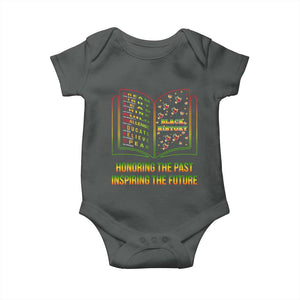Black History Leaders Book Baby Onesie African American History For Teachers TS12 Dark Heather Print Your Wear