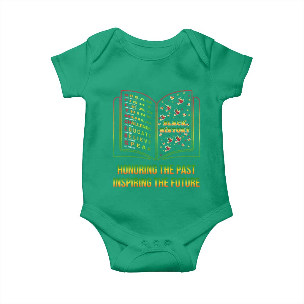 Black History Leaders Book Baby Onesie African American History For Teachers TS12 Irish Green Print Your Wear