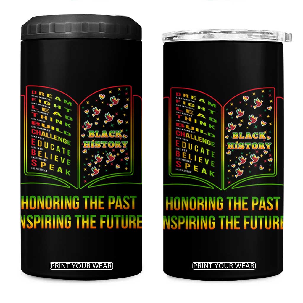 Black History Leaders Book 4 in 1 Can Cooler Tumbler African American History For Teachers TS12 One Size: 16 oz Black Print Your Wear