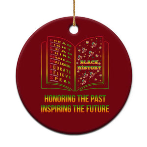 Black History Leaders Book Ceramic Ornament African American History For Teachers TS12 1pc Red Print Your Wear