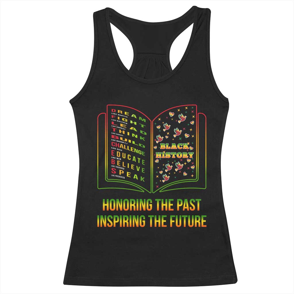 Black History Leaders Book Racerback Tank Top African American History For Teachers TS12 Black Print Your Wear