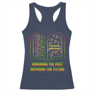 Black History Leaders Book Racerback Tank Top African American History For Teachers TS12 Navy Print Your Wear