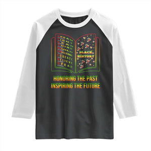 Black History Leaders Book Raglan Shirt African American History For Teachers TS12 Black White Print Your Wear