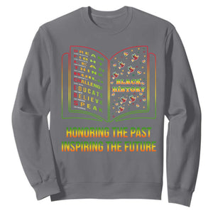 Black History Leaders Book Sweatshirt African American History For Teachers TS12 Charcoal Print Your Wear