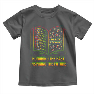 Black History Leaders Book Toddler T Shirt African American History For Teachers TS12 Dark Heather Print Your Wear