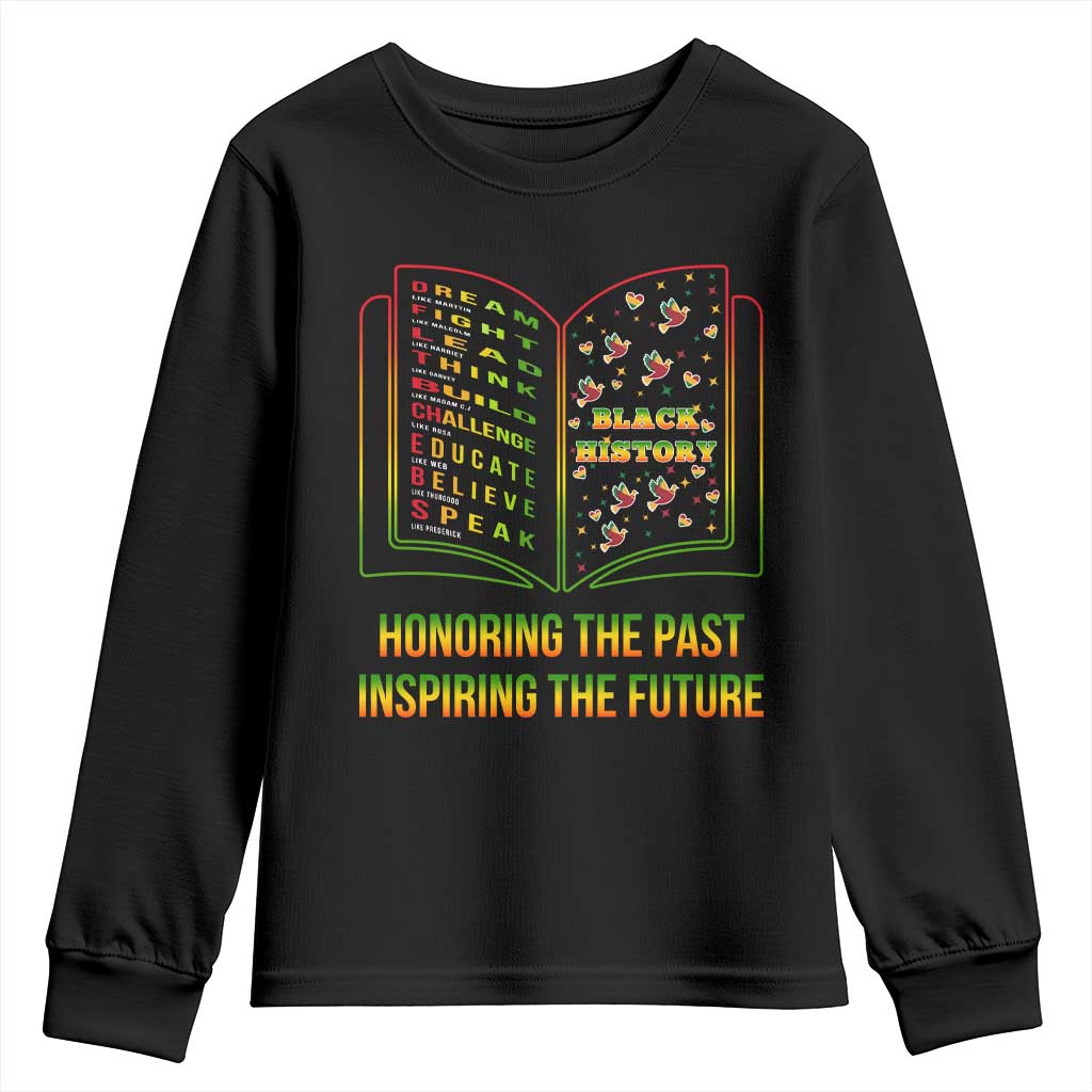 Black History Leaders Book Youth Sweatshirt African American History For Teachers TS12 Black Print Your Wear