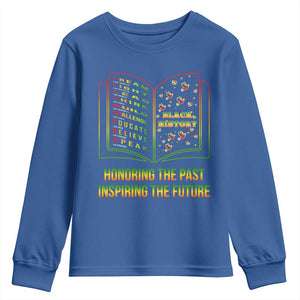 Black History Leaders Book Youth Sweatshirt African American History For Teachers TS12 Royal Blue Print Your Wear