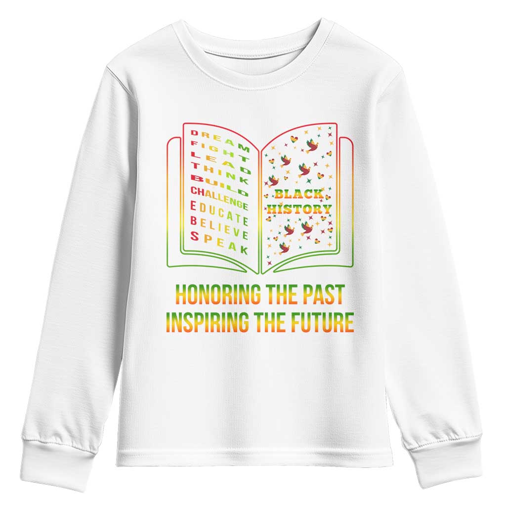 Black History Leaders Book Youth Sweatshirt African American History For Teachers TS12 White Print Your Wear