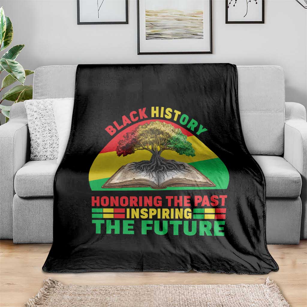 Black History Honoring The Past Inspiring The Future Throw Blanket African American Pride TS12 Print Your Wear