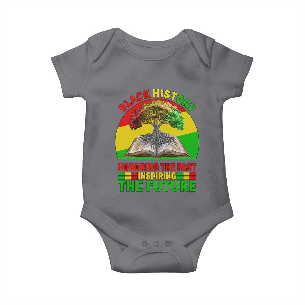 Black History Honoring The Past Inspiring The Future Baby Onesie African American Pride TS12 Charcoal Print Your Wear