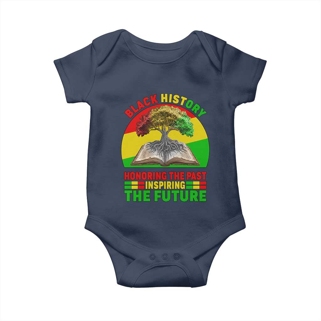 Black History Honoring The Past Inspiring The Future Baby Onesie African American Pride TS12 Navy Print Your Wear