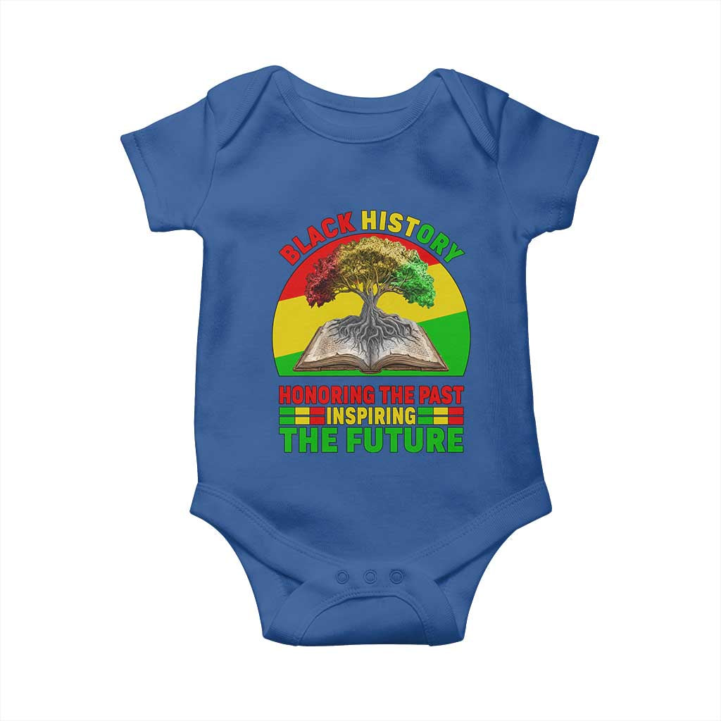 Black History Honoring The Past Inspiring The Future Baby Onesie African American Pride TS12 Royal Blue Print Your Wear