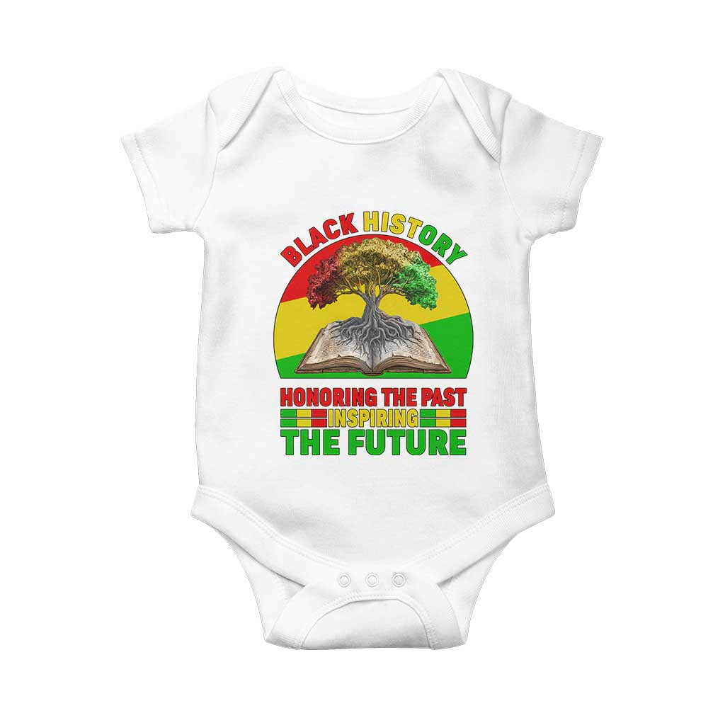 Black History Honoring The Past Inspiring The Future Baby Onesie African American Pride TS12 White Print Your Wear