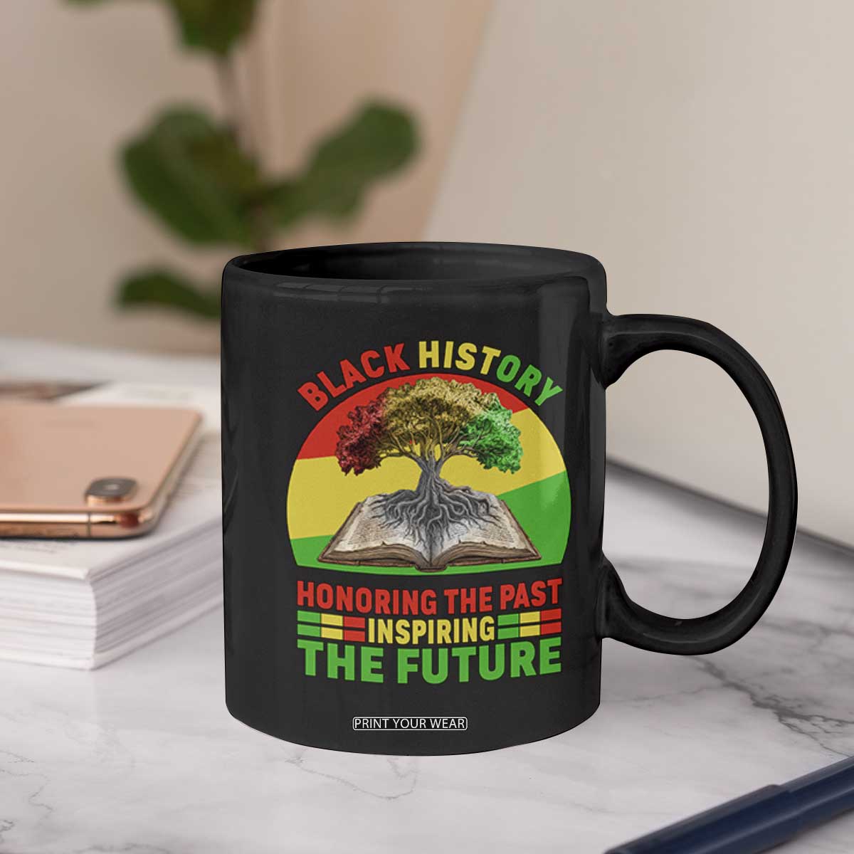 Black History Honoring The Past Inspiring The Future Coffee Mug African American Pride TS12 Print Your Wear