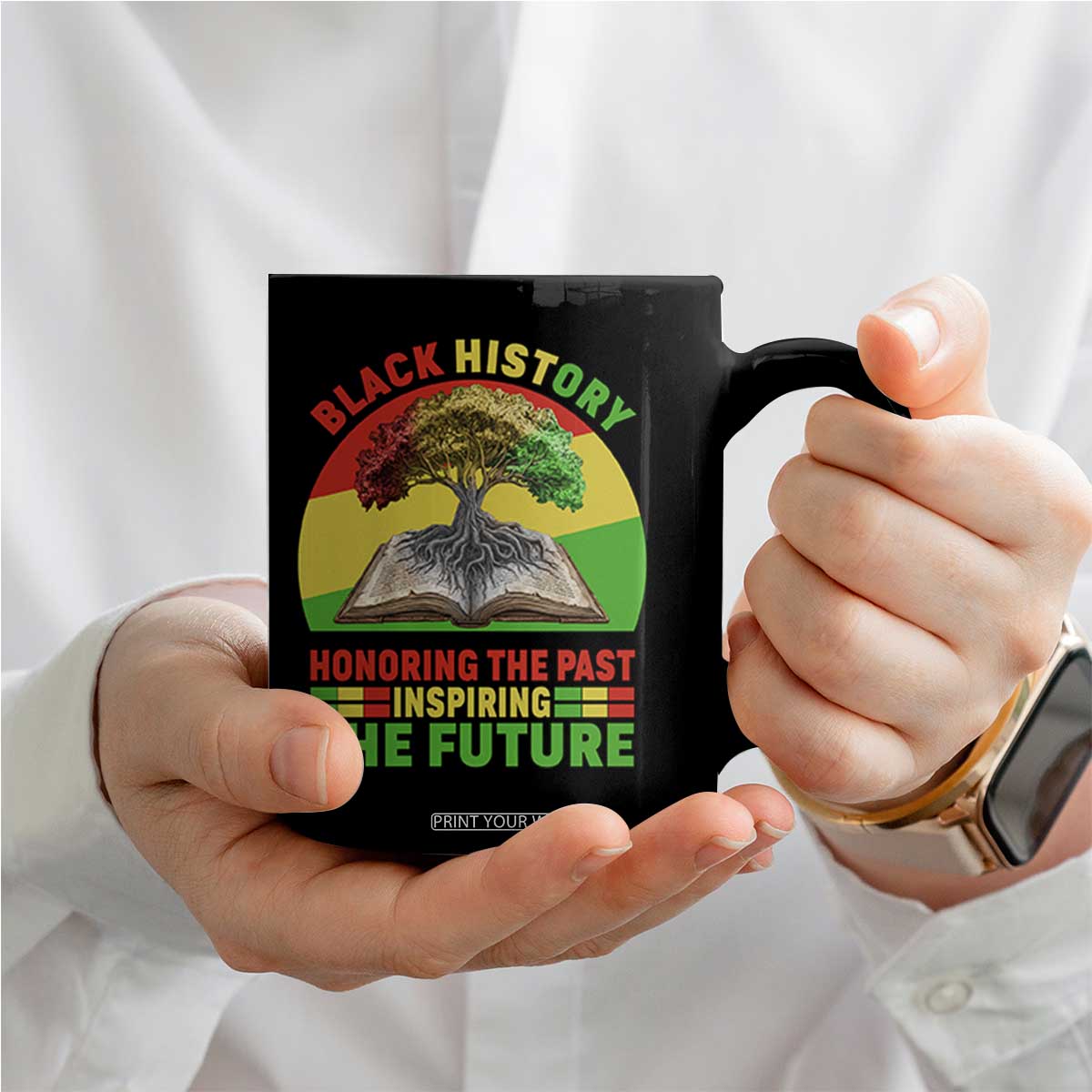 Black History Honoring The Past Inspiring The Future Coffee Mug African American Pride TS12 Print Your Wear