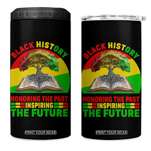 Black History Honoring The Past Inspiring The Future 4 in 1 Can Cooler Tumbler African American Pride TS12 One Size: 16 oz Black Print Your Wear