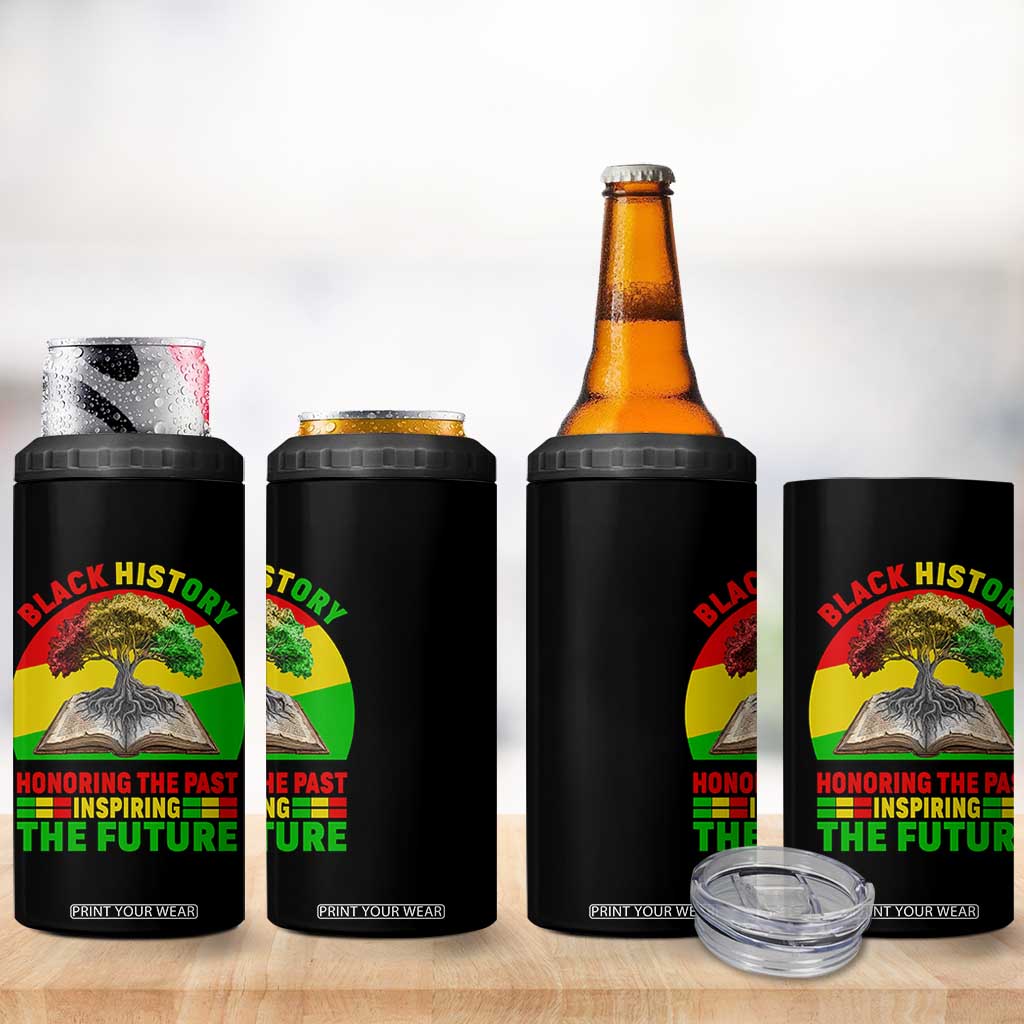 Black History Honoring The Past Inspiring The Future 4 in 1 Can Cooler Tumbler African American Pride TS12 Print Your Wear