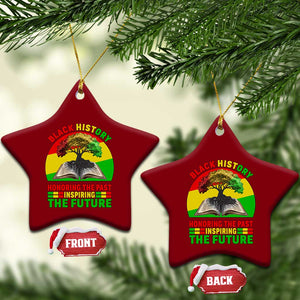 Black History Honoring The Past Inspiring The Future Ceramic Ornament African American Pride TS12 Print Your Wear