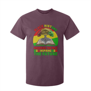 Black History Honoring The Past Inspiring The Future T Shirt For Kid African American Pride TS12 Maroon Print Your Wear
