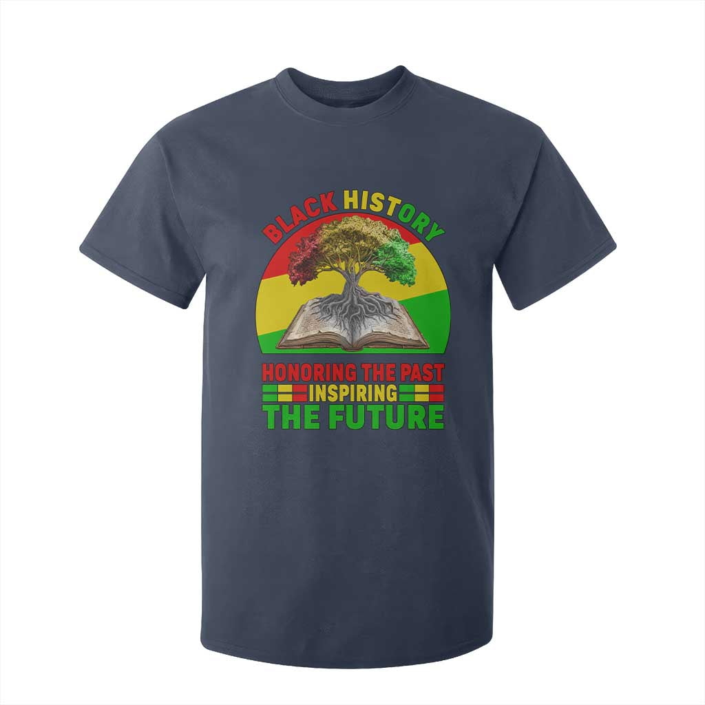 Black History Honoring The Past Inspiring The Future T Shirt For Kid African American Pride TS12 Navy Print Your Wear