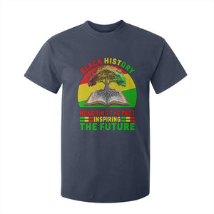 Black History Honoring The Past Inspiring The Future T Shirt For Kid African American Pride TS12 Navy Print Your Wear