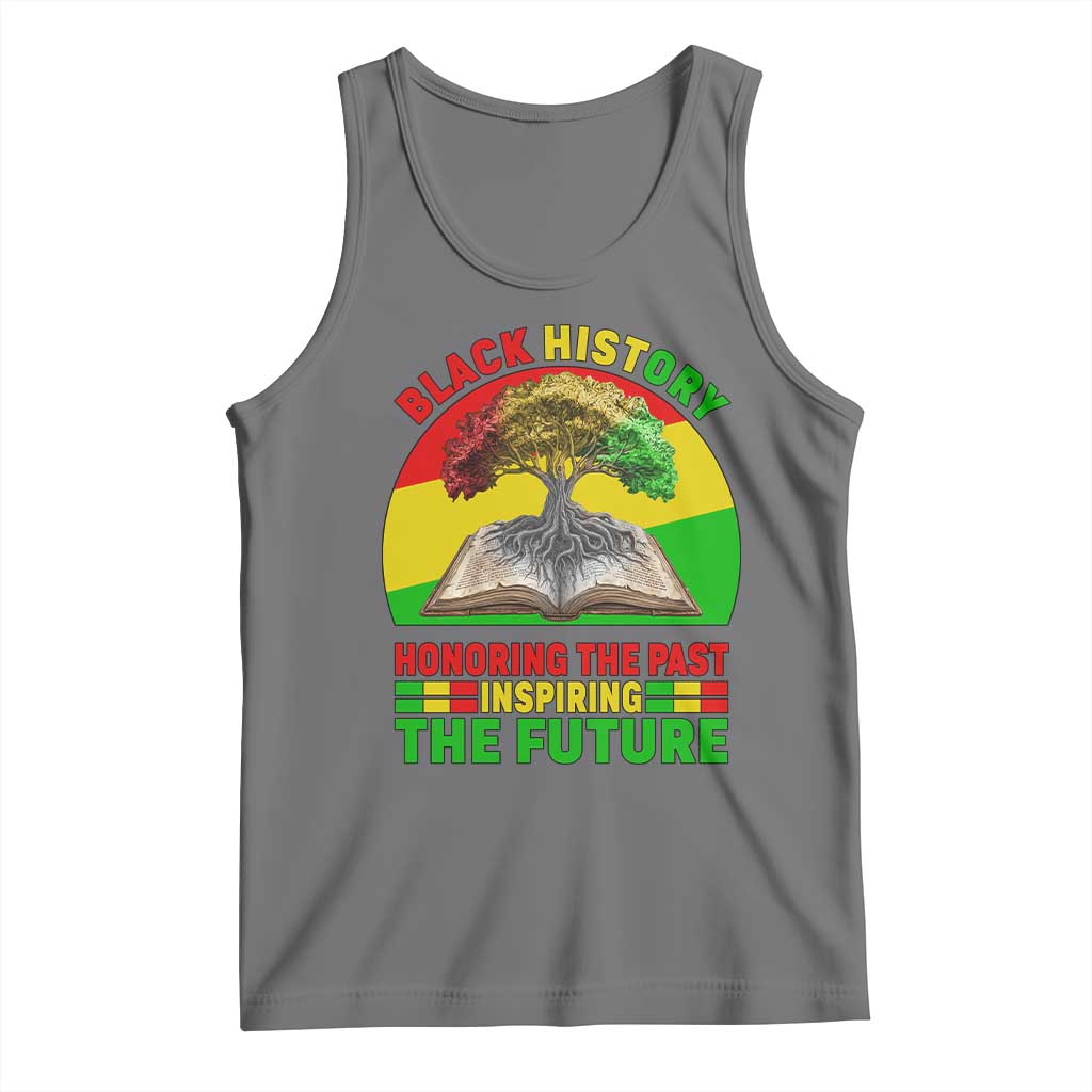 Black History Honoring The Past Inspiring The Future Tank Top African American Pride TS12 Black Heather Print Your Wear